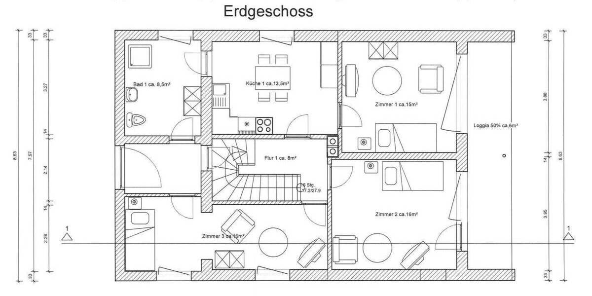 Einfamilienhaus mit Garage in zentraler Lage von Herzogenaurach 6 zimmer