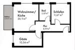 Etagenwohnung Feucht - 3 Zimmer, 59 m&sup2;, 1.000&euro; | Angebot:26380319