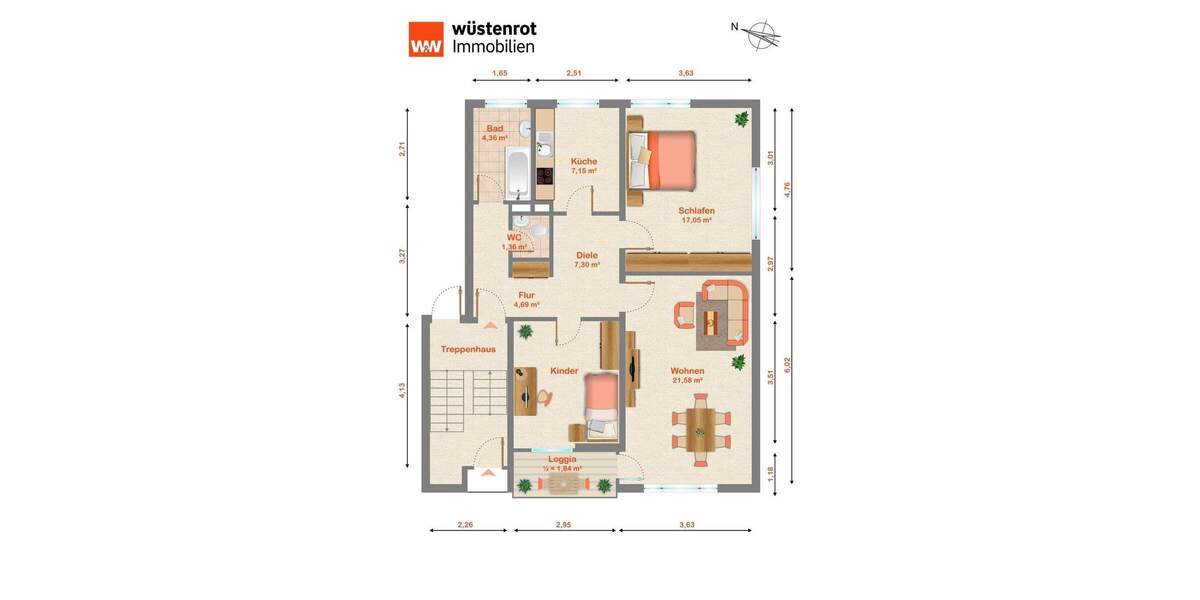 Etagenwohnung Hersbruck - 3 Zimmer, 74 m&sup2;, 235.000&euro; | Angebot:25663095