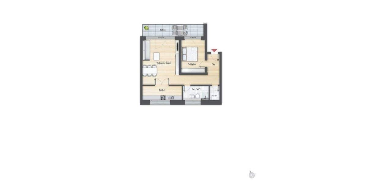 Etagenwohnung Fürth Innenstadt - 2 Zimmer, 72 m&sup2;, 1.029&euro; | Angebot:26879373