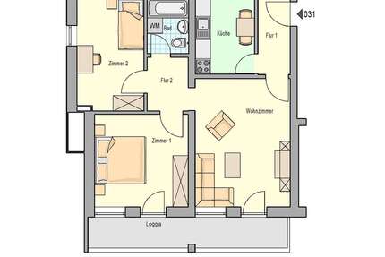 Wohnung Nürnberg Falkenheim - 3 Zimmer, 63 m&sup2;, 518&euro; | Angebot:26931108