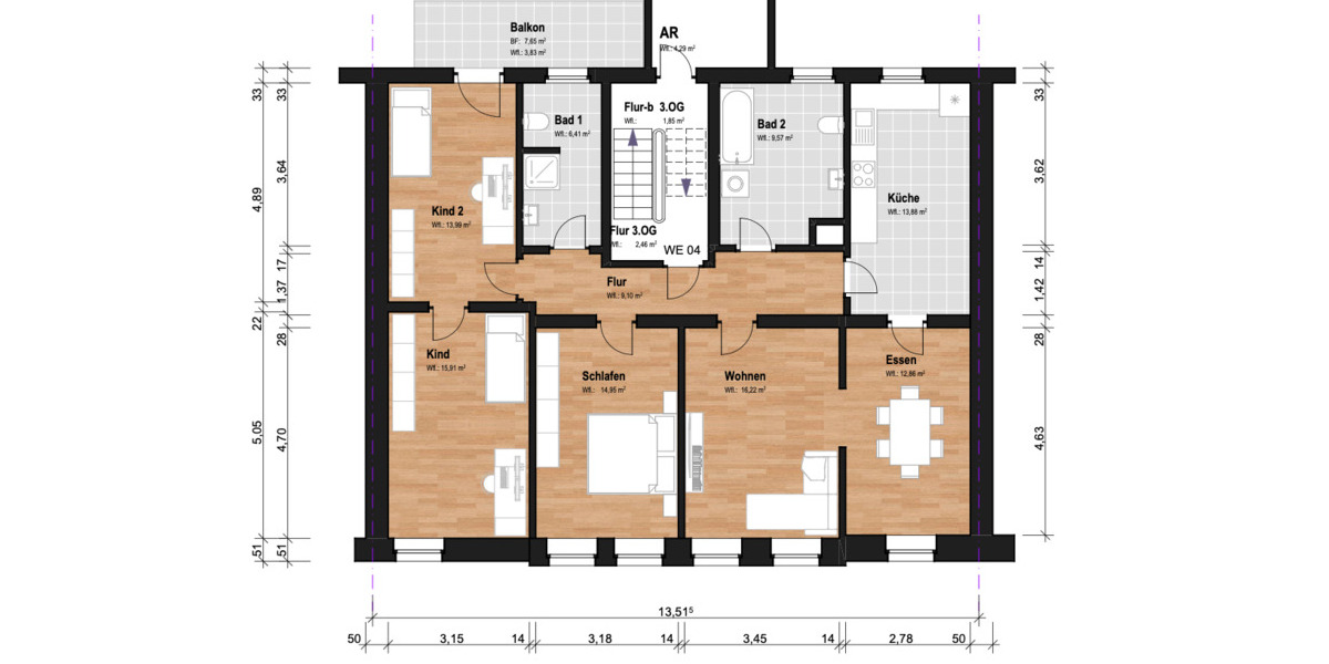 Etagenwohnung Nürnberg Gostenhof - 5 Zimmer, 116 m&sup2;, 499.000&euro; | Angebot:26204757