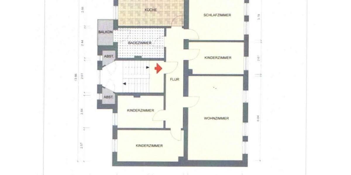 Etagenwohnung Fürth Südstadt - 5 Zimmer, 120 m&sup2;, 379.000&euro; | Angebot:24371166