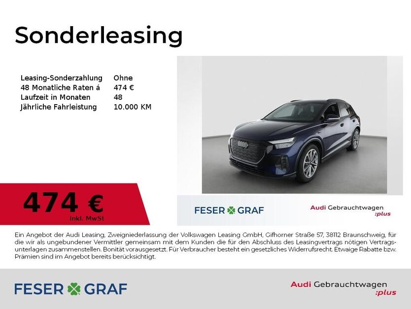Audi Q4 e-tron 6.318 km 51.810 € Nürnberg 90411