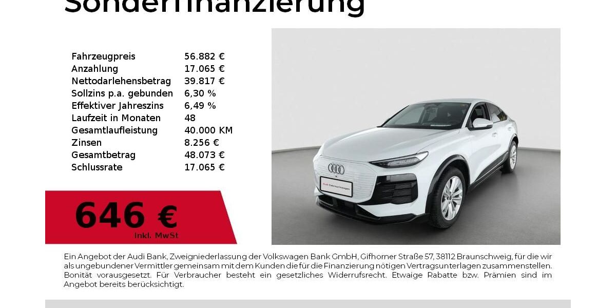 Audi Q6 e-tron 13.700 km 56.882 &euro; Nürnberg 90411