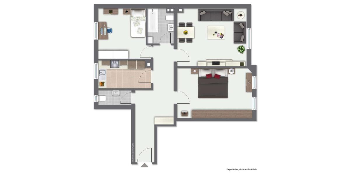 Etagenwohnung Fürth Südstadt - 3 Zimmer, 81 m&sup2;, 880&euro; | Angebot:26491412