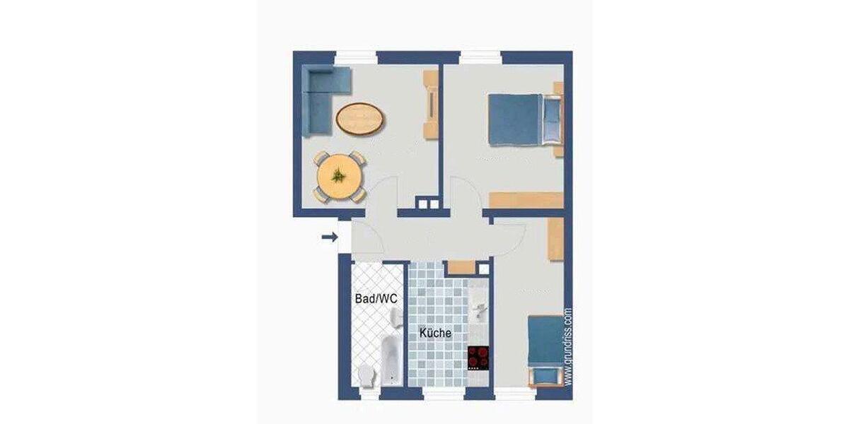 Etagenwohnung Nürnberg Langwasser - 3 Zimmer, 59 m&sup2;, 410&euro; | Angebot:26180754