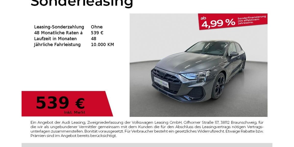 Audi A3 4.900 km 42.980 &euro; Fürth 90763