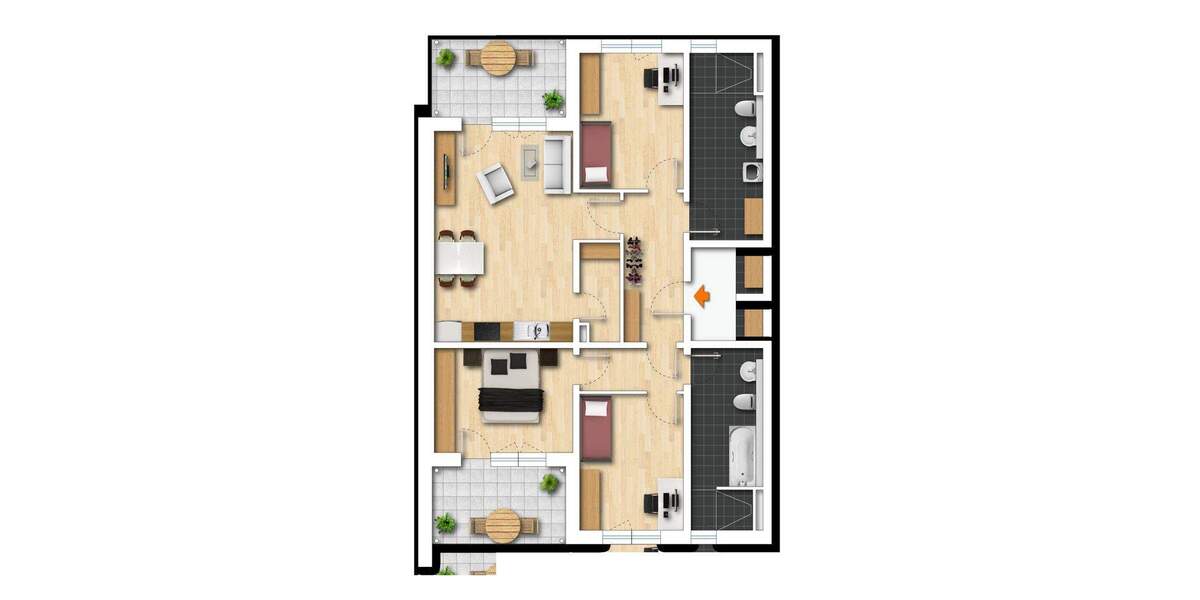 Etagenwohnung Oberasbach Kreutles - 4 Zimmer, 111 m&sup2;, 1.575&euro; | Angebot:25776653