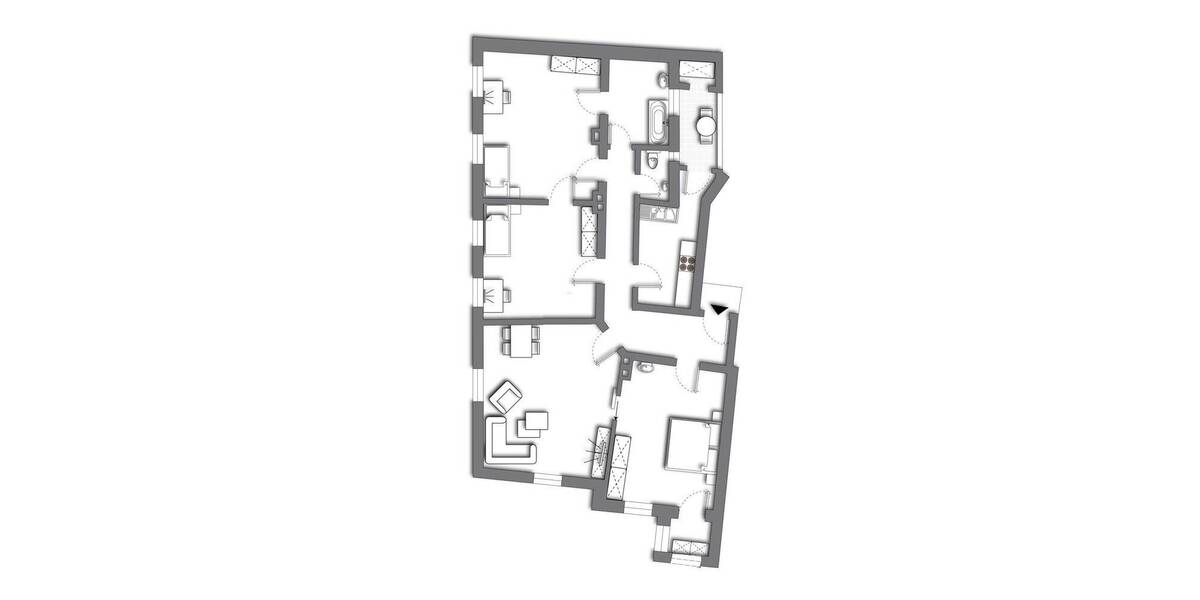 Etagenwohnung Nürnberg Gleißbühl - 4 Zimmer, 139 m&sup2;, 2.400&euro; | Angebot:26744512