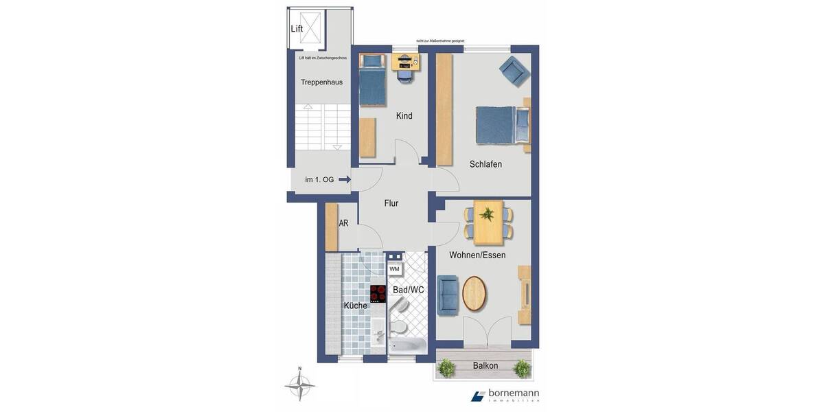 Etagenwohnung Nürnberg Gleißhammer - 3 Zimmer, 78 m&sup2;, 329.000&euro; | Angebot:26916140
