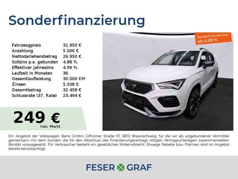 Cupra Ateca 29.850 km 31.950 € Lauf an der Pegnitz 91207