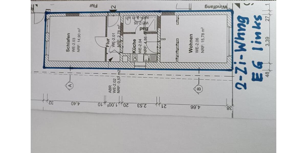 Erdgeschoßwohnung Schwabach - 2 Zimmer, 42 m&sup2;, 525&euro; | Angebot:27606431