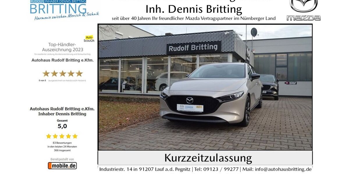 Mazda 3 7.000 km 26.890 &euro; Lauf 91207