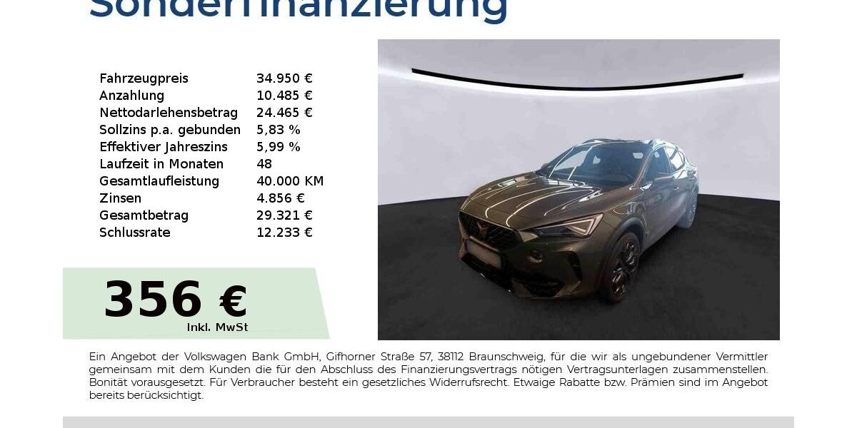 Cupra Formentor 21.150 km 34.950 &euro; Nürnberg 90431