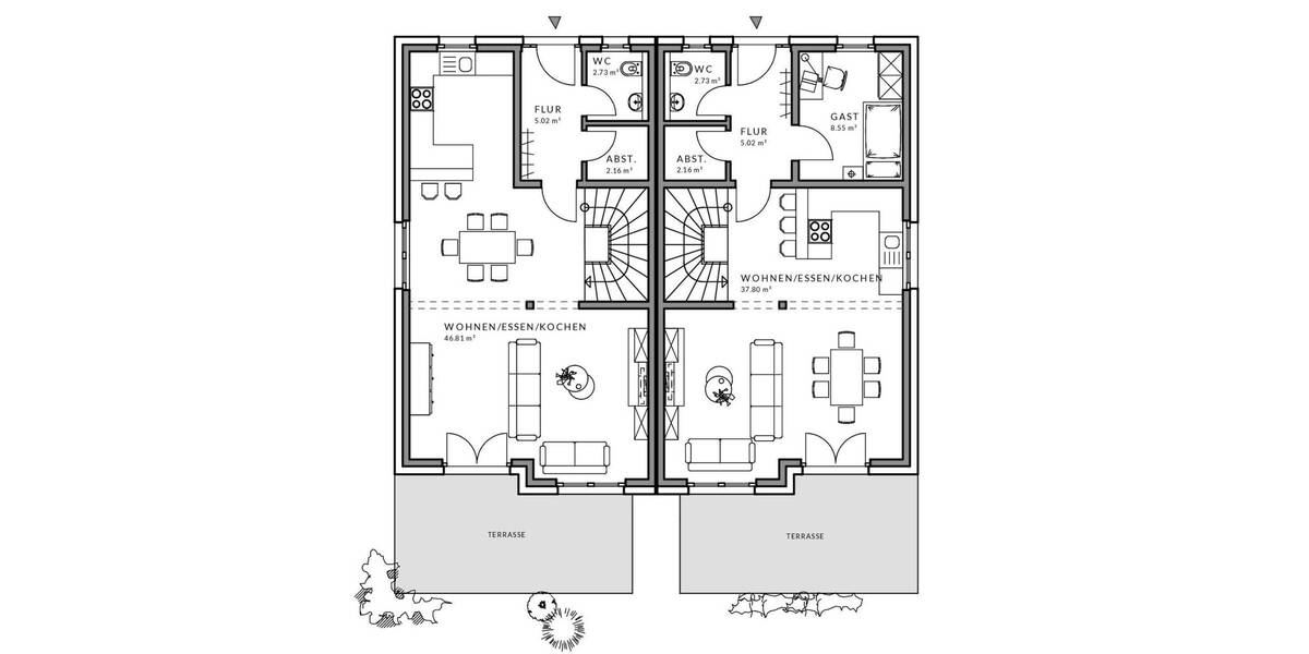 NEUBAU - Doppelhaushälfte mit 256m