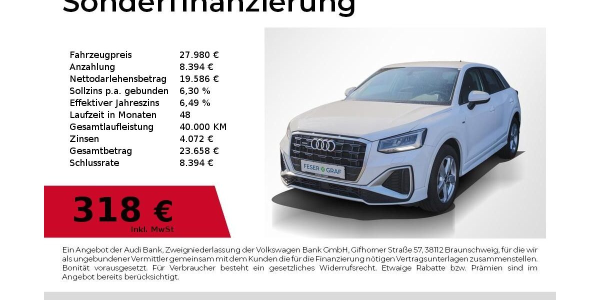 Audi Q2 51.800 km 27.980 &euro; Nürnberg 90411