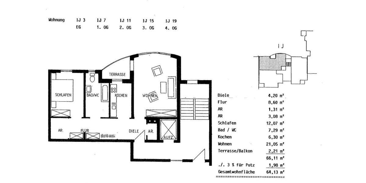 Etagenwohnung Roth - 2.5 Zimmer, 64 m&sup2;, 199.000&euro; | Angebot:26443675