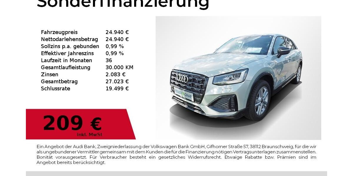 Audi Q2 3.428 km 24.940 &euro; Erlangen 91058