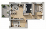 Etagenwohnung Feucht - 3 Zimmer, 61 m&sup2;, 1.000&euro; | Angebot:25289037