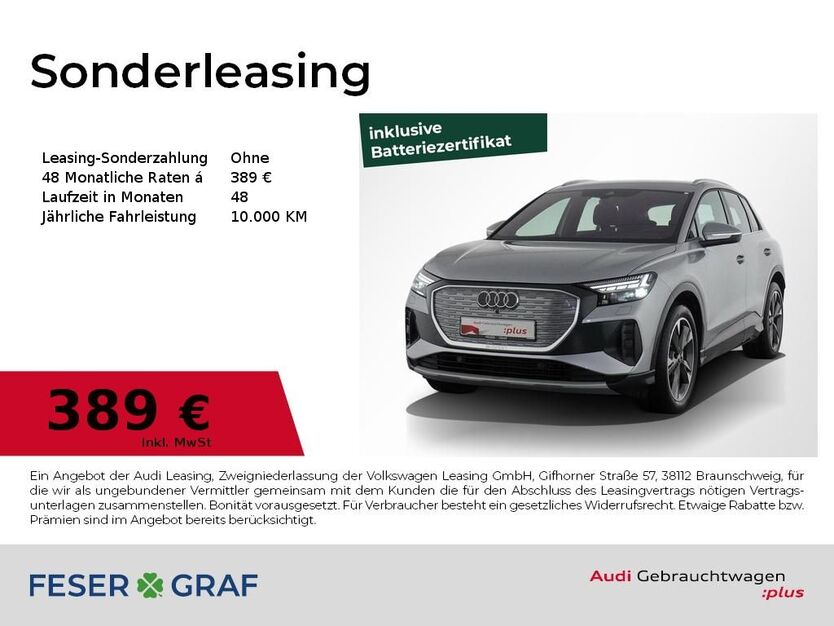Audi Q4 e-tron 7.977 km 41.990 € Nürnberg 90441