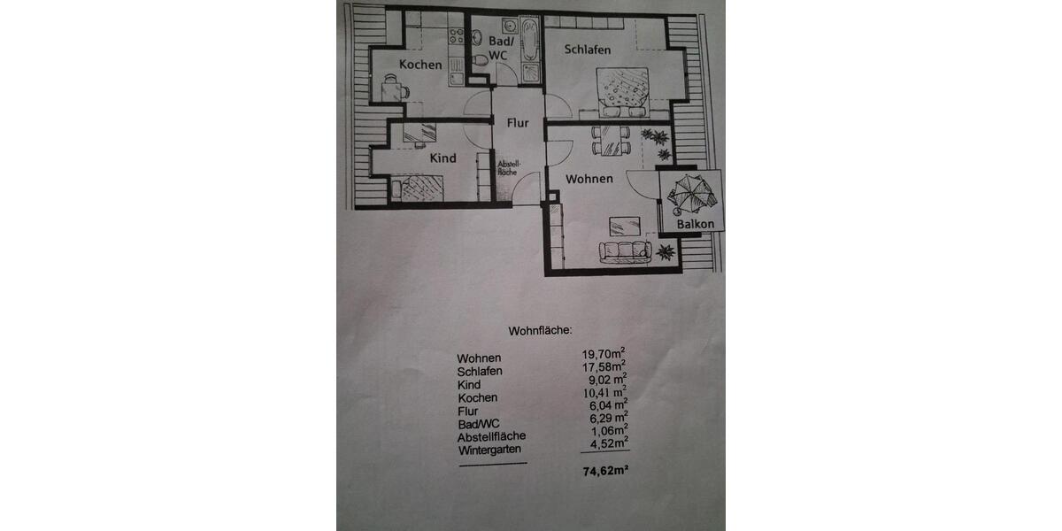 Dachgeschoßwohnung Roth - 3 Zimmer, 75 m&sup2;, 250.000&euro; | Angebot:26990019