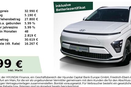 Hyundai KONA 8.200 km 32.990 € Fürth 90763