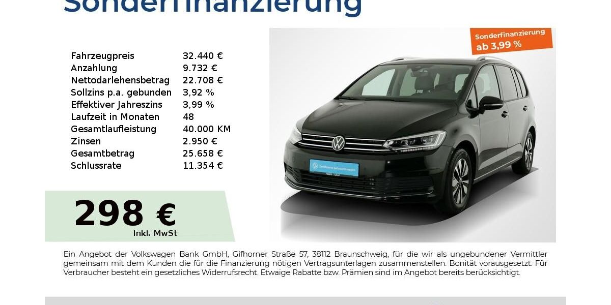 VW Touran 26.250 km 31.940 &euro; Nürnberg 90441