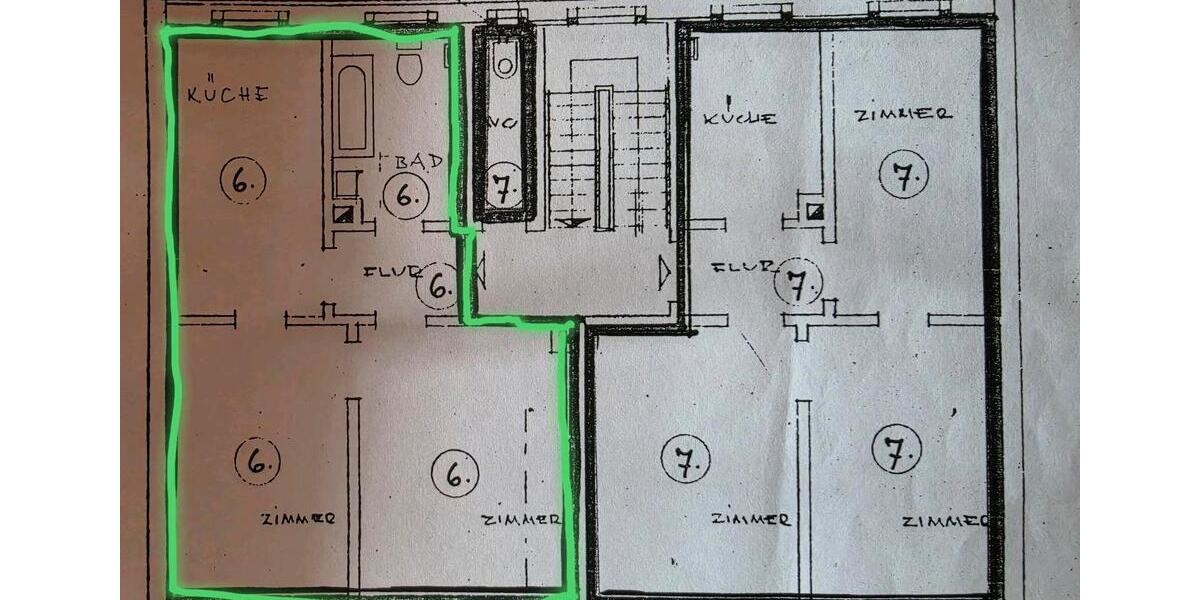 Etagenwohnung Nürnberg Gleißhammer - 2 Zimmer, 50 m&sup2;, 174.999&euro; | Angebot:27189238