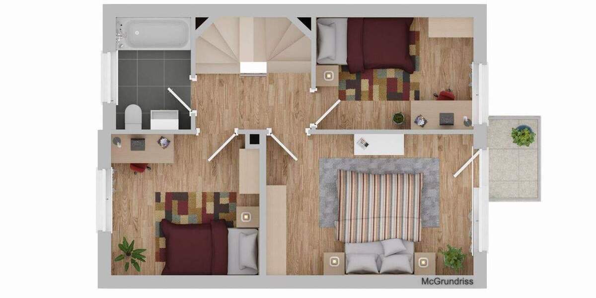 Reihenmittelhaus Nürnberg Langwasser - 5 Zimmer, 102 m&sup2;, 429.000&euro; | Angebot:25687203