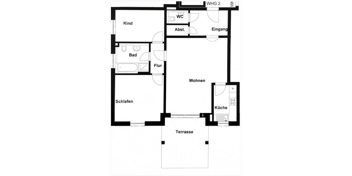 Moderne Terrassenwohnung mit großem Garten in Erlenstegen 3 zimmer