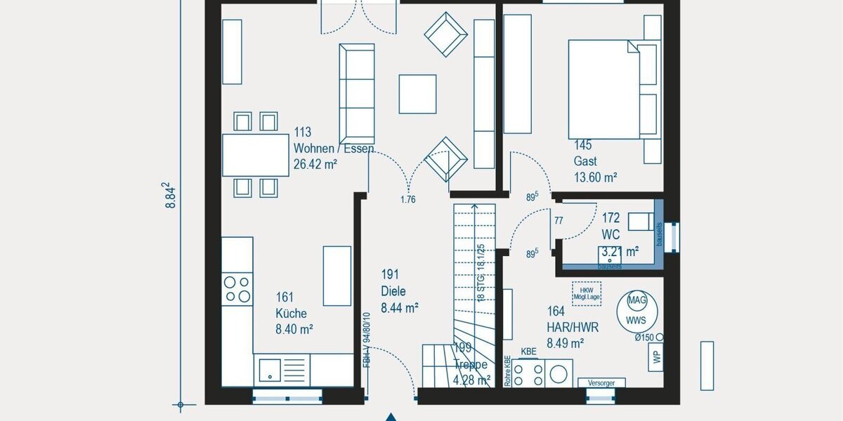 Individuell geplantes Einfamilienhaus in Fürth - Flexibles Wohnen mit allkauf Dienstleistungspaket Active Time - Einfamilienhaus Fürth Eigenes Heim | Angebot:27531585