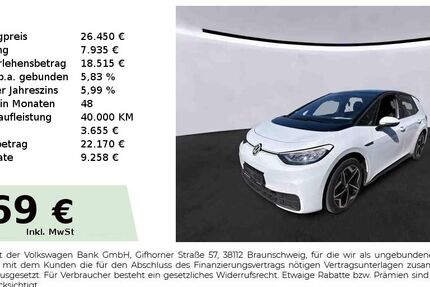 VW ID.3 63.750 km 26.450 &euro; Nürnberg 90431