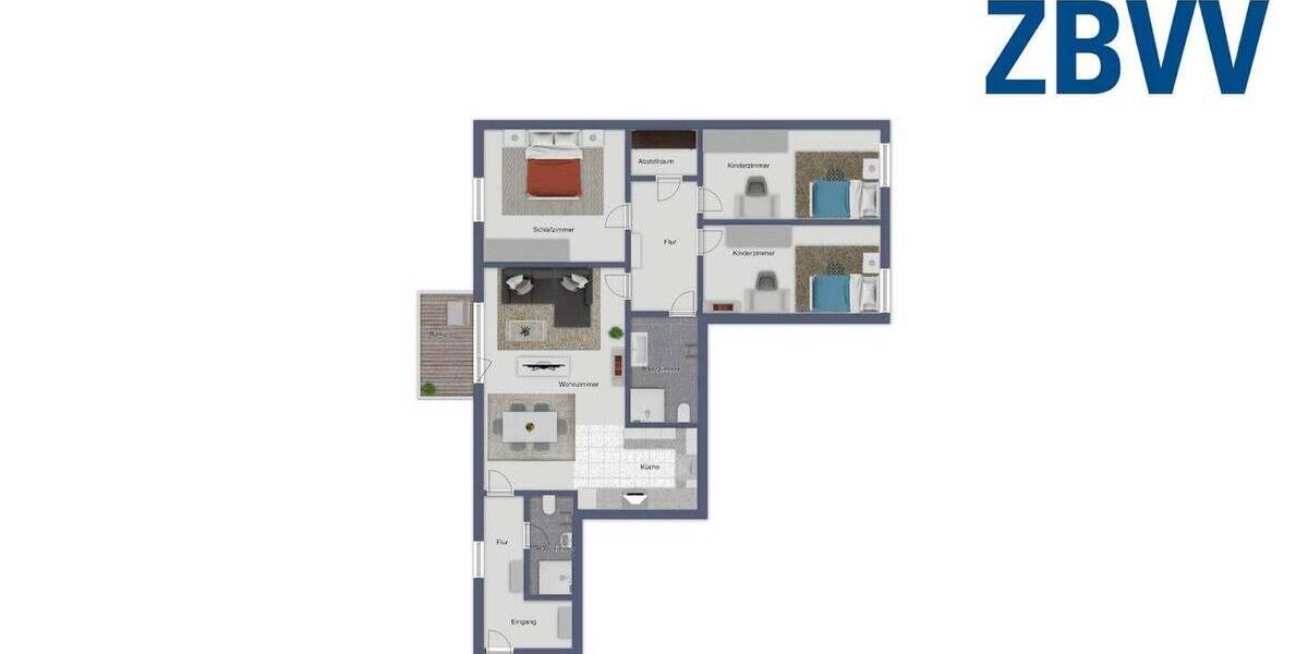 Etagenwohnung Nürnberg Schweinau - 4 Zimmer, 94 m&sup2;, 1.439&euro; | Angebot:26806552