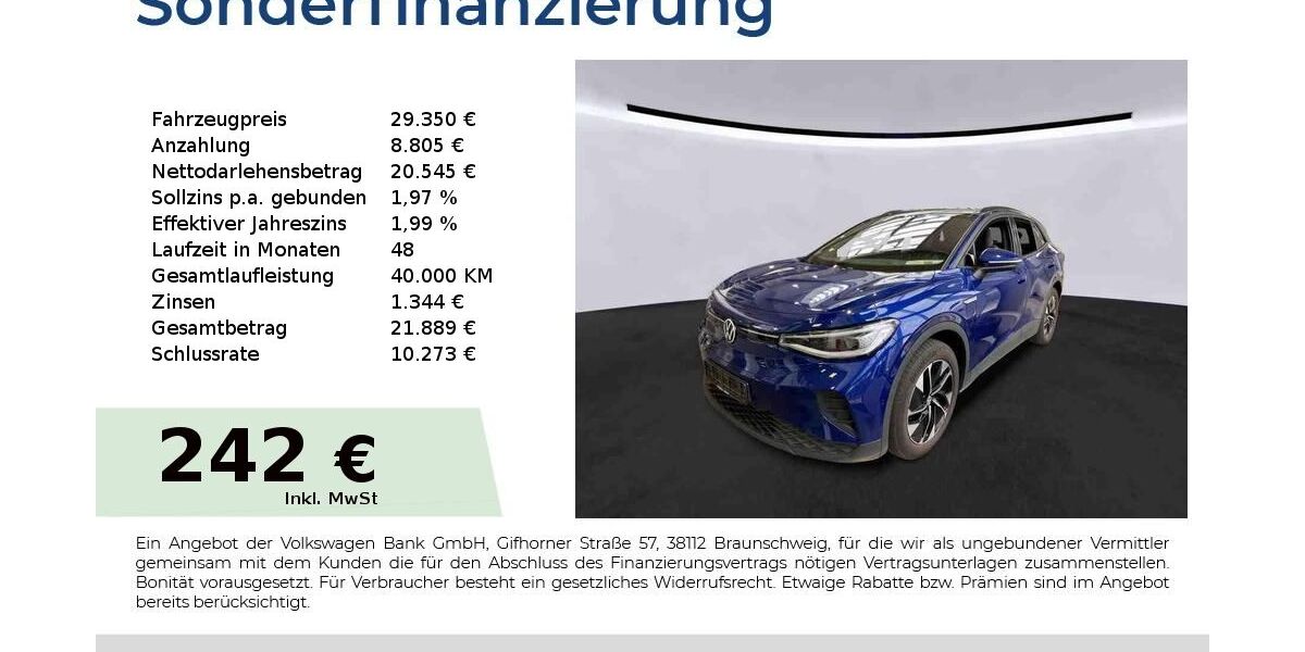VW ID.4 59.050 km 29.350 &euro; Nürnberg 90431