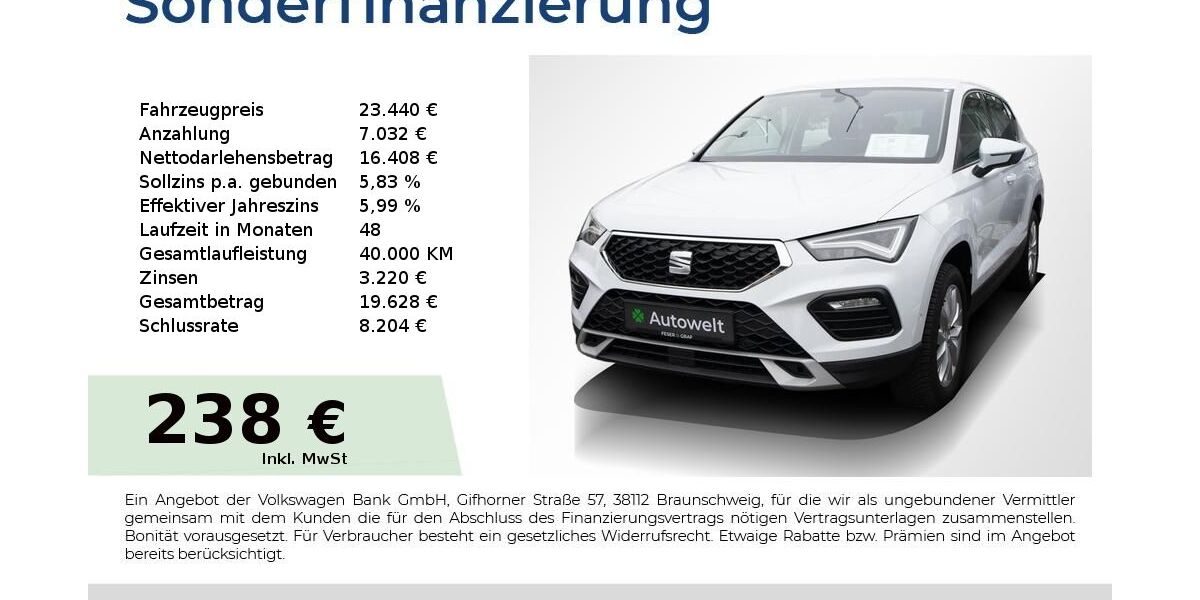 Seat Ateca 26.750 km 22.890 &euro; Nürnberg 90431
