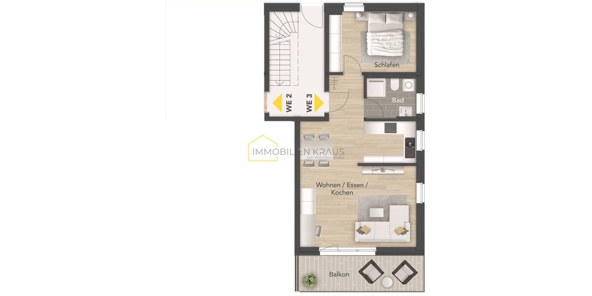 Etagenwohnung Erlangen / Bruck Bruck - 2 Zimmer, 58 m&sup2;, 1.140&euro; | Angebot:26686793