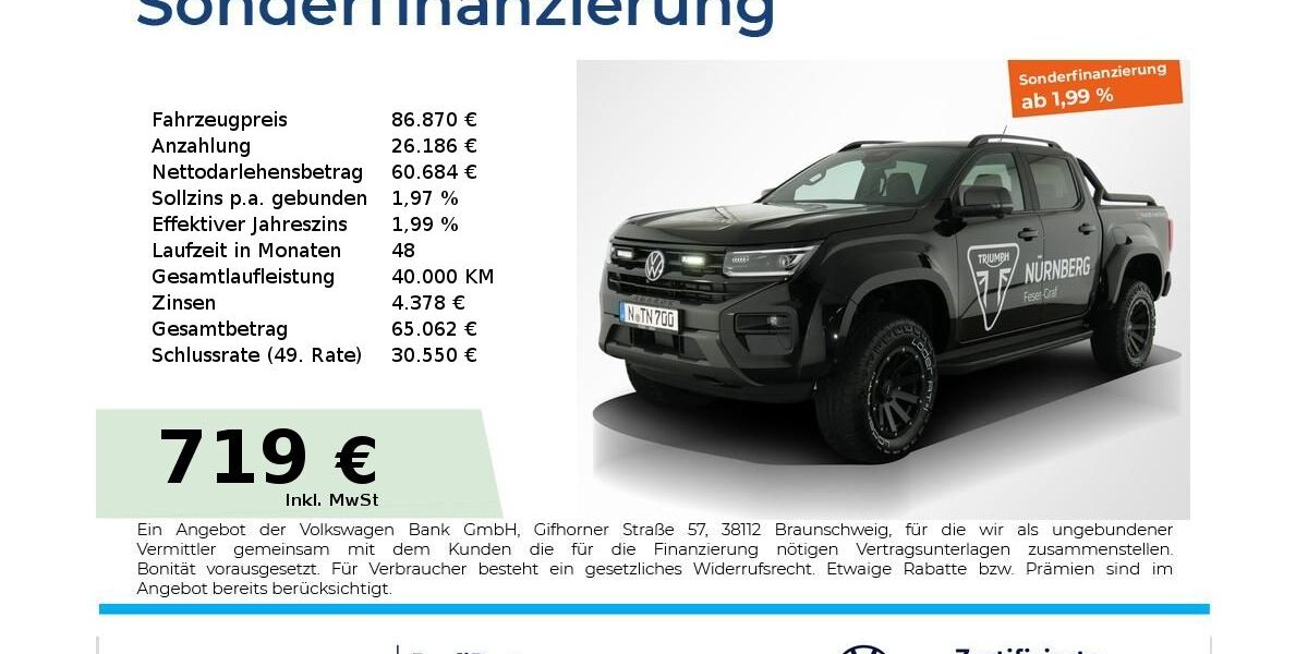 VW Amarok 9.950 km 77.880 &euro; Nürnberg 90441
