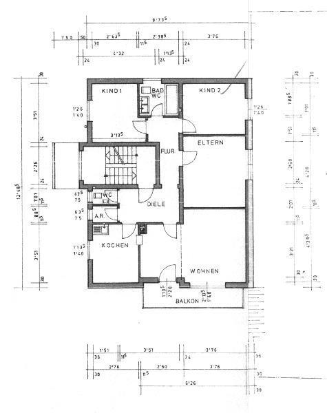 4 Zi. OG Wohnung mit Balkon, Gartenanteil und Garage
