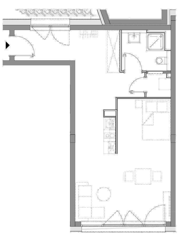 Großzügige, möblierte 1-Zimmer-Wohnung zum Erstbezug! 1 zimmer