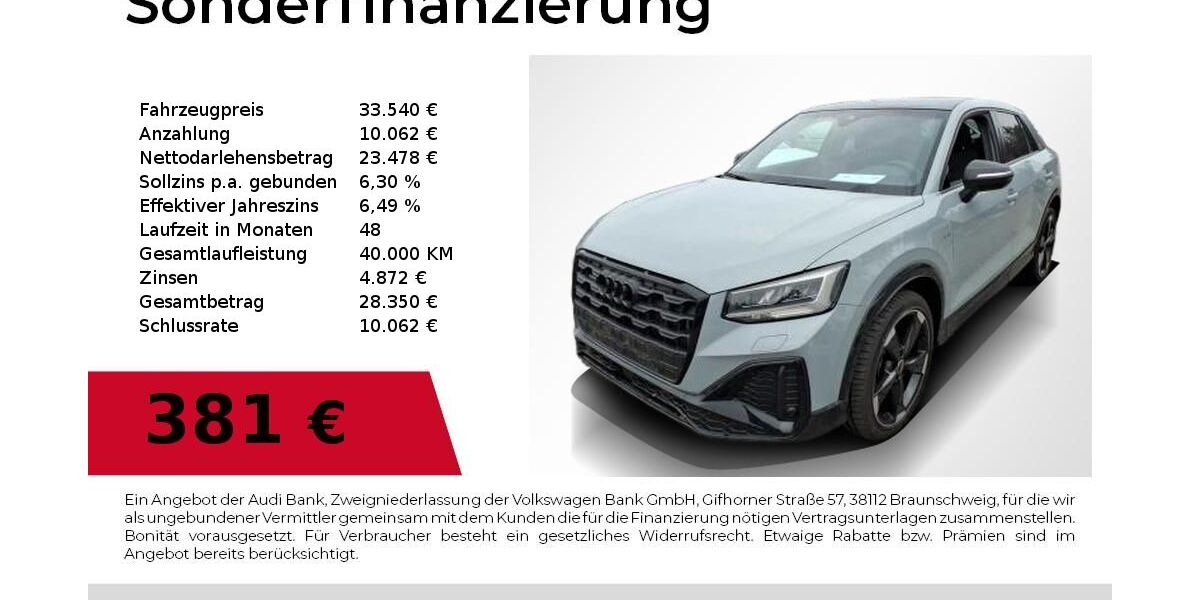 Audi Q2 9.500 km 33.540 &euro; Nürnberg 90411