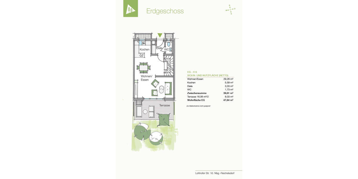 Reihenmittelhaus Nürnberg Lohhof - 4 Zimmer, 110 m&sup2;, 2.000&euro; | Angebot:26487160