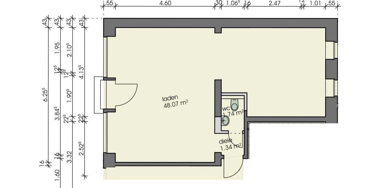 Hochwertig kernsanierter, zeitgemäß ausgestatteter Laden- oder Büroraum in zentraler Innenstadtlage - Gewerbeobjekt Fürth 10809563000011 | Angebot:25755149