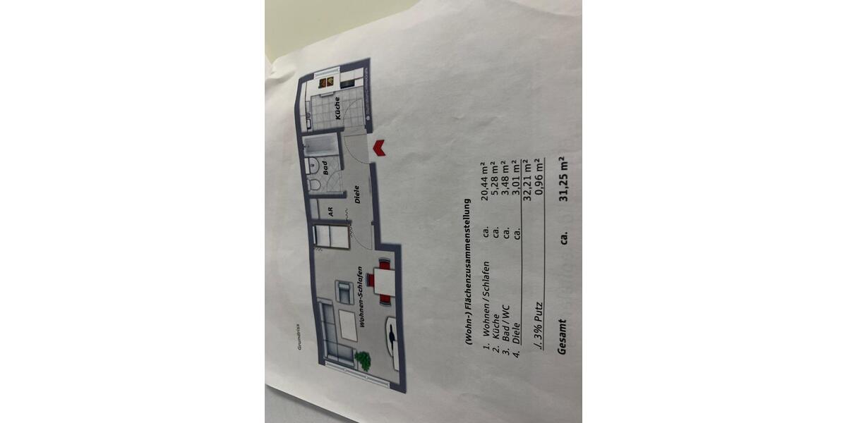 Erdgeschoßwohnung Nürnberg Hasenbuck - 1 Zimmer, 31 m&sup2;, 140.000&euro; | Angebot:24889102