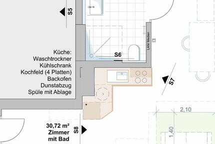 Wohnung Nürnberg Erlenstegen - 1 Zimmer, 31 m&sup2;, 750&euro; | Angebot:25282342