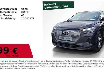 Audi Q4 e-tron 7.276 km 42.680 &euro; Erlangen 91058