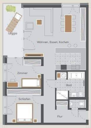Etagenwohnung Nürnberg Moorenbrunn - 3 Zimmer, 93 m&sup2;, 1.190&euro; | Angebot:26920323