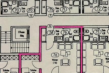 zu vermieten: helle 1,5 Zimmer - WHG in 90409 Nürnberg 