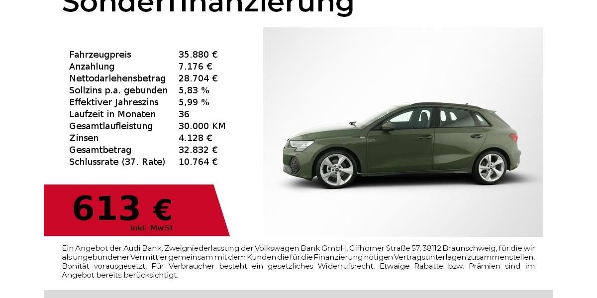 Audi A3 8.700 km 34.880 &euro; Nürnberg 90441