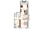 Etagenwohnung Erlangen Sieglitzhof - 3 Zimmer, 72 m&sup2;, 235.000&euro; | Angebot:26684165